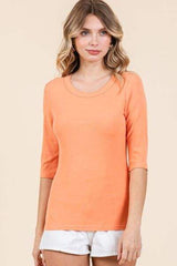 Mittoshop Round Neck Half Sleeve T-Shirt - Trendsi - Flyclothing LLC