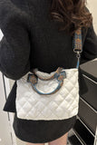Bubble Textured Printed Strap Handbag - Trendsi