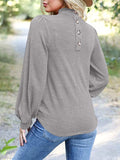 Full Size Mock Neck Long Sleeve T-Shirt - Trendsi - Flyclothing LLC