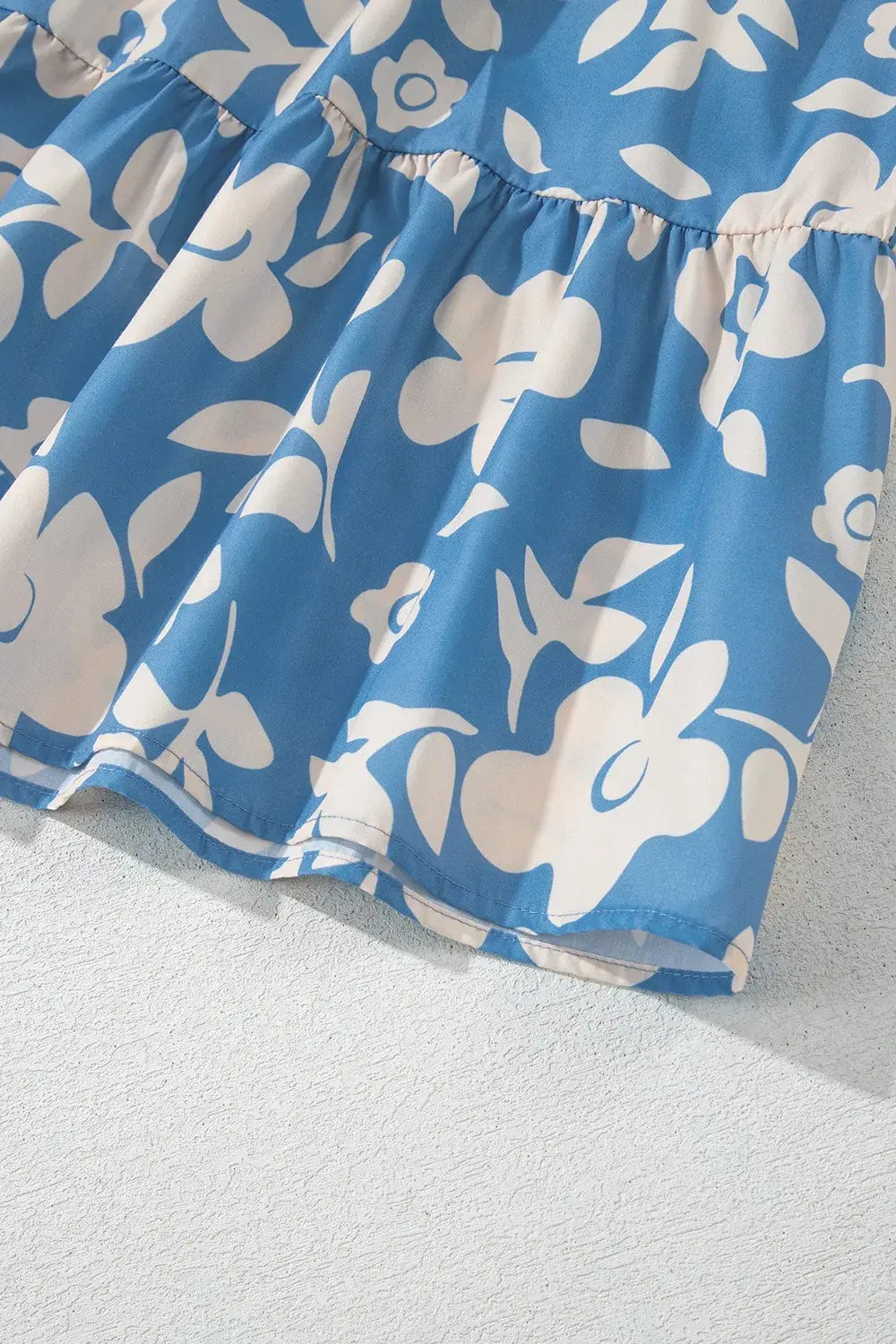 Floral Flutter Shoulder Tiered Flowy Midi Dress - Trendsi - Flyclothing LLC