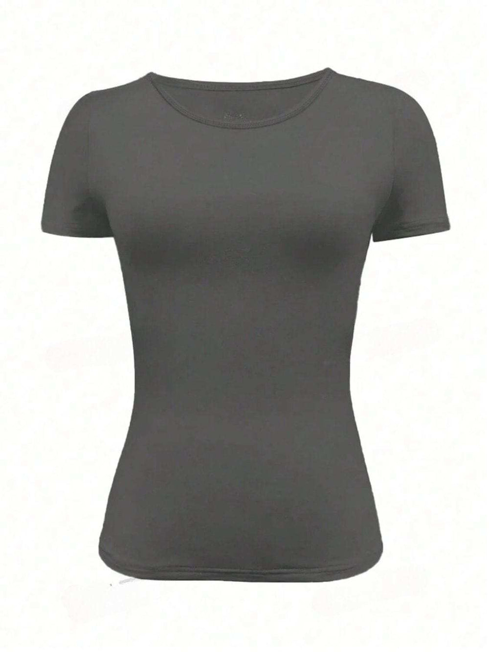 Round Neck Short Sleeve T-Shirt - Trendsi - Flyclothing LLC