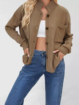 Casual Knit Button-Down Cardigan - Trendsi - Flyclothing LLC