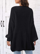 Open Front Long Sleeve Cardigan - Trendsi - Flyclothing LLC