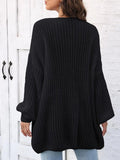 Open Front Long Sleeve Cardigan - Trendsi