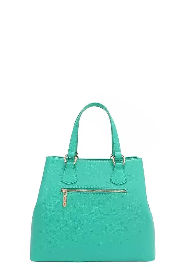 Nicole Lee USA Monogram Pattern Handbag with Rhinestones Decor - Trendsi - Flyclothing LLC