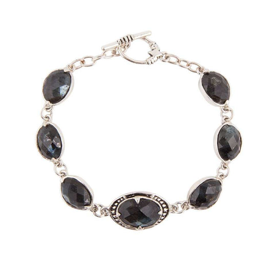 Faceted Midnight Labradorite Link Bracelet - Barse Jewelry - Flyclothing LLC