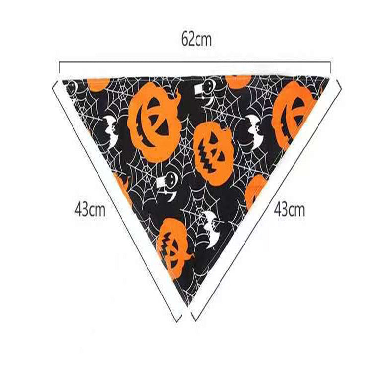 Pet Halloween Dog Saliva Scarf Bib Decoration Dog Collar Cat Skull Triangle Scarf - My Store - Flyclothing LLC