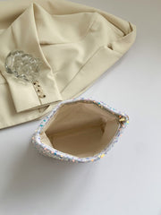 Sequin Clutch with Zipper - Trendsi