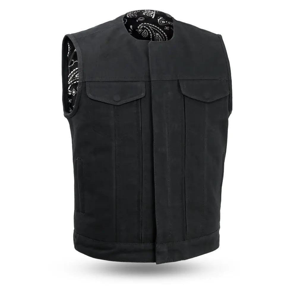 Fairfax V2 Men's Motorcycle Canvas Vest - First Manufacturing Company - Flyclothing LLC