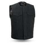 Fairfax V2 Men's Motorcycle Canvas Vest - First Manufacturing Company - Flyclothing LLC