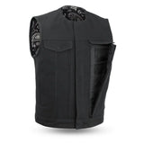 Fairfax V2 Men's Motorcycle Canvas Vest - First Manufacturing Company - Flyclothing LLC