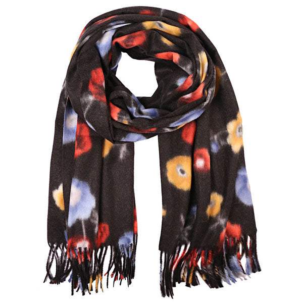 Fall Winter Fashionable Floral Fringe Scarf - Madeline Love - Flyclothing LLC