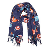 Fall Winter Fashionable Floral Fringe Scarf - Madeline Love - Flyclothing LLC