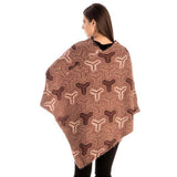 Fall Winter Patterned V-Neck Poncho - Madeline Love - Flyclothing LLC