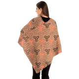 Fall Winter Patterned V-Neck Poncho - Madeline Love - Flyclothing LLC
