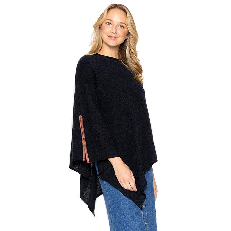 Fall Winter Sleeves Detailed Poncho - Madeline Love - Flyclothing LLC