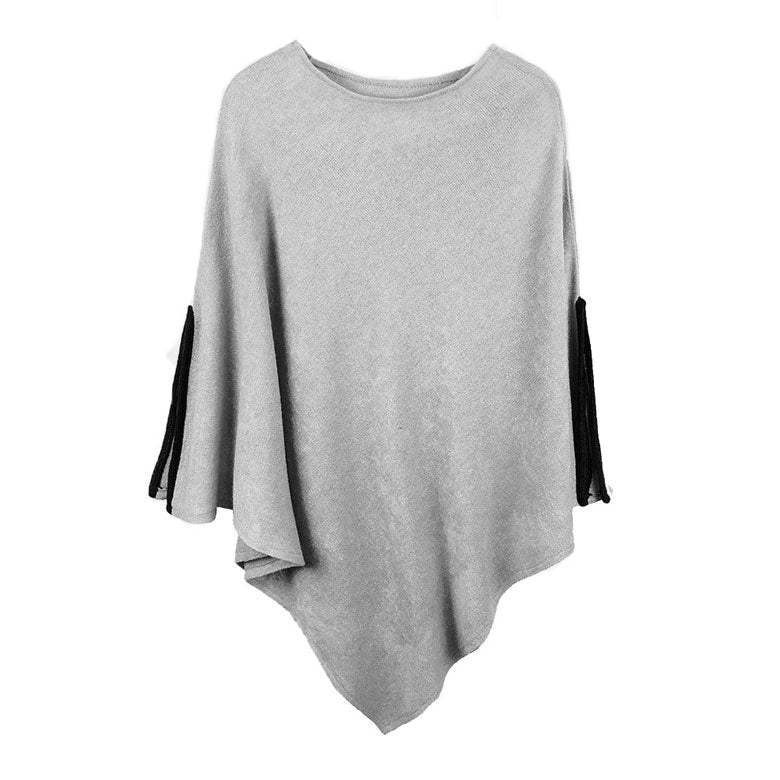 Fall Winter Sleeves Detailed Poncho - Madeline Love - Flyclothing LLC