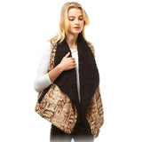 Fall Winter Snake Skin Fur Lining Vest - Madeline Love - Flyclothing LLC
