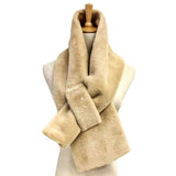 Fall Winter Solid Faux Fur Pull Through Scarf - Madeline Love - Flyclothing LLC