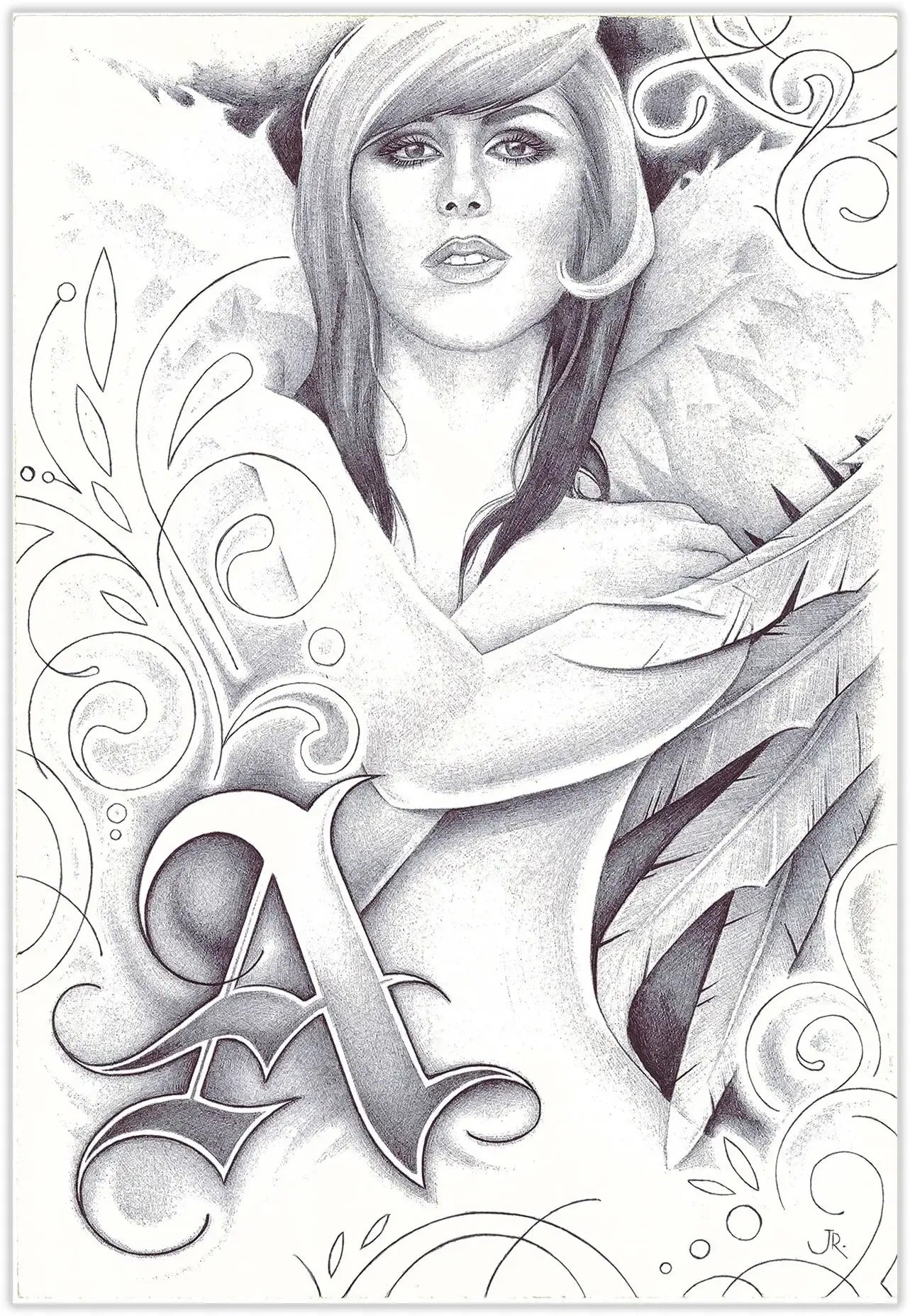 Black Market Art Company Fallen Angel Print - Black Market Art Company - Flyclothing LLC