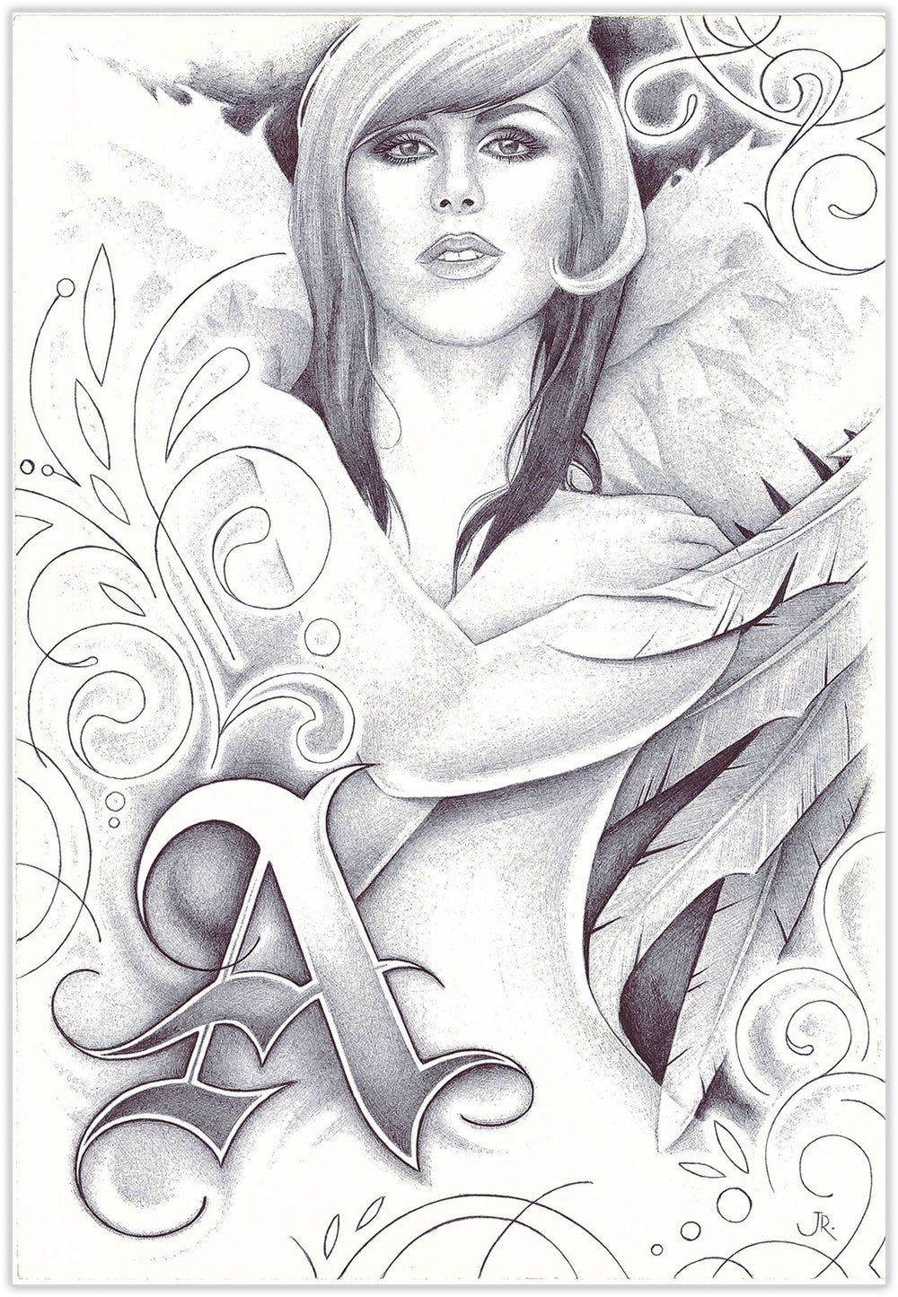 Black Market Art Company Fallen Angel Print