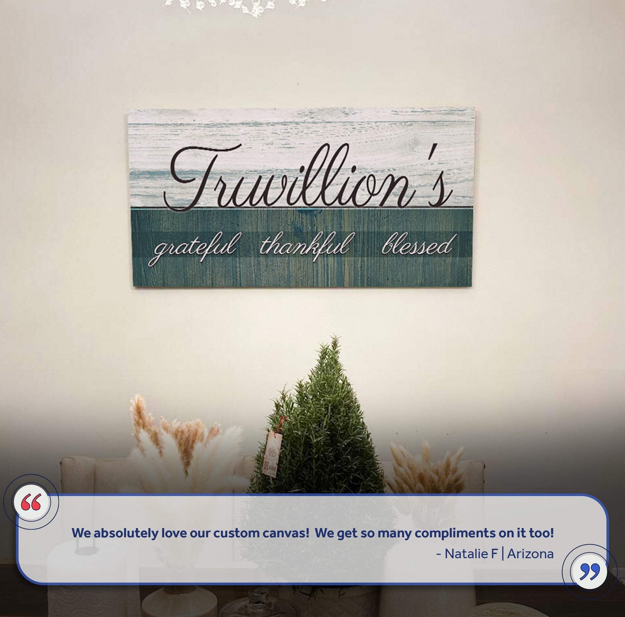 Family Grateful Sign III - Tailored Canvases - Flyclothing LLC