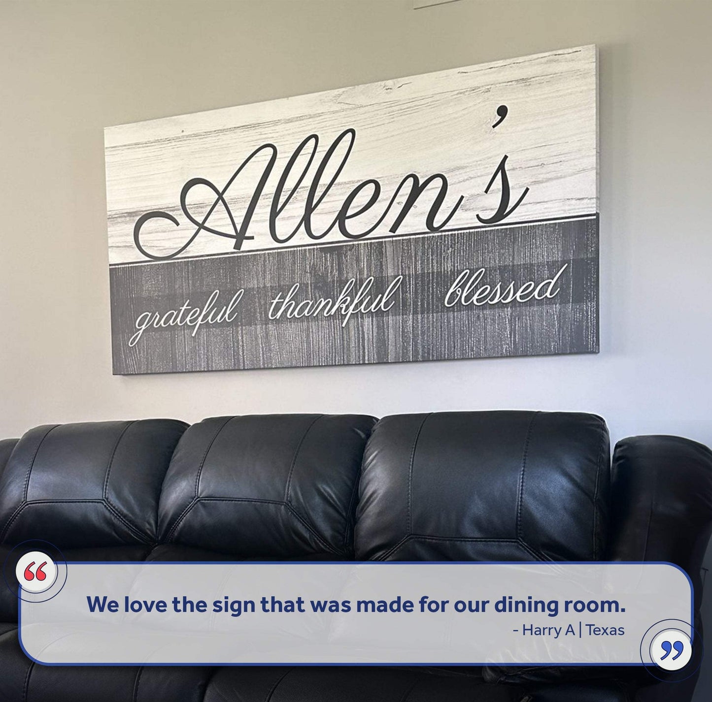 Family Grateful Sign - Tailored Canvases - Flyclothing LLC
