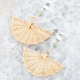 Fan of Rattan Blue Turquoise and Sterling Silver Earrings - Barse Jewelry - Flyclothing LLC