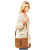 Fashionable Sherpa Fleece Belt Crossbody Bag - Madeline Love - Flyclothing LLC
