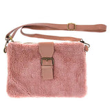 Fashionable Sherpa Fleece Belt Crossbody Bag - Madeline Love - Flyclothing LLC