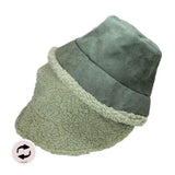 Fashionable Winter Reversible Faux Fur Sherpa Bucket Hat - Madeline Love - Flyclothing LLC