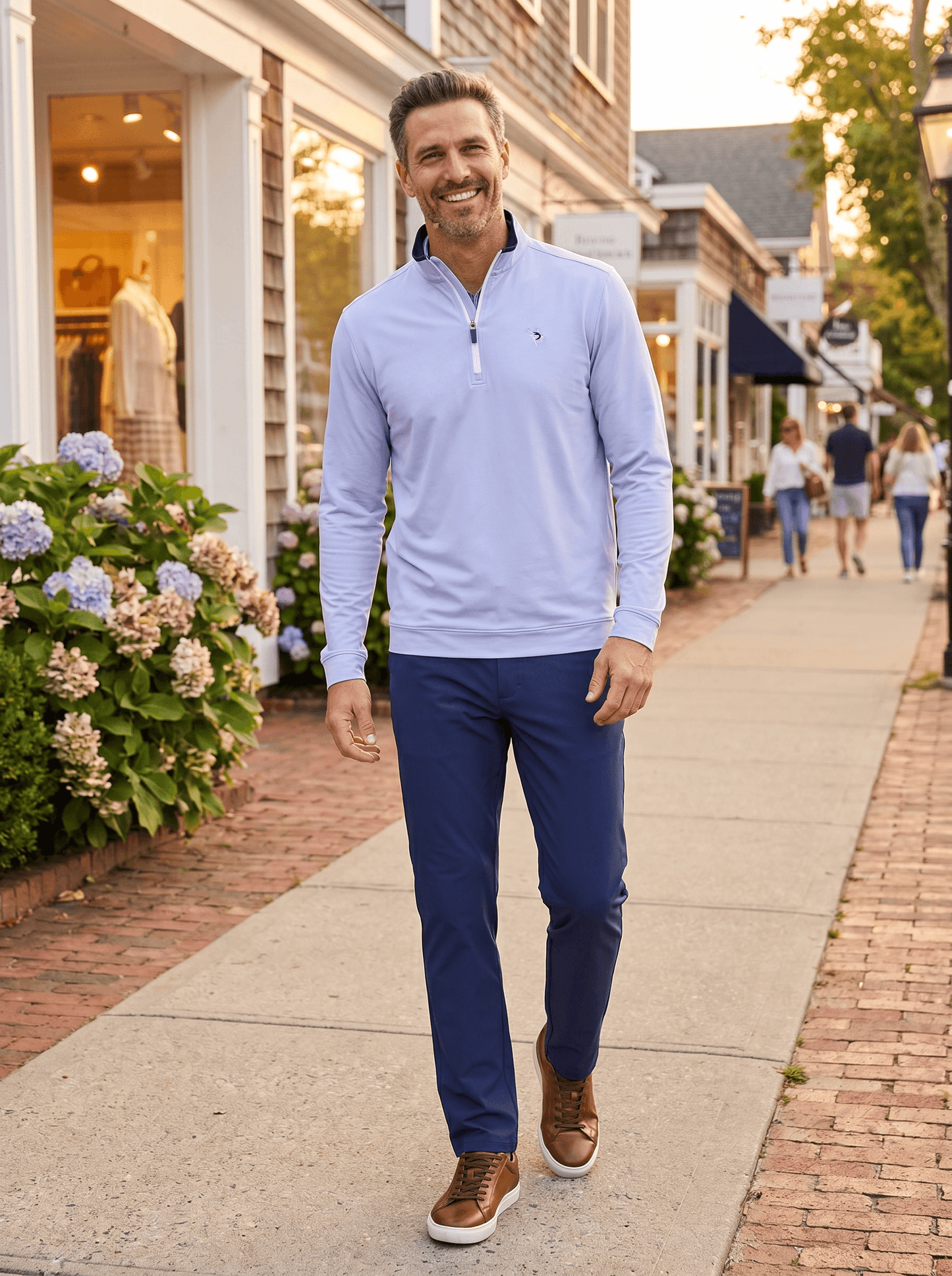 Long Beach Quarter Zip Ultra Soft Lightweight - White Water Life - Flyclothing LLC