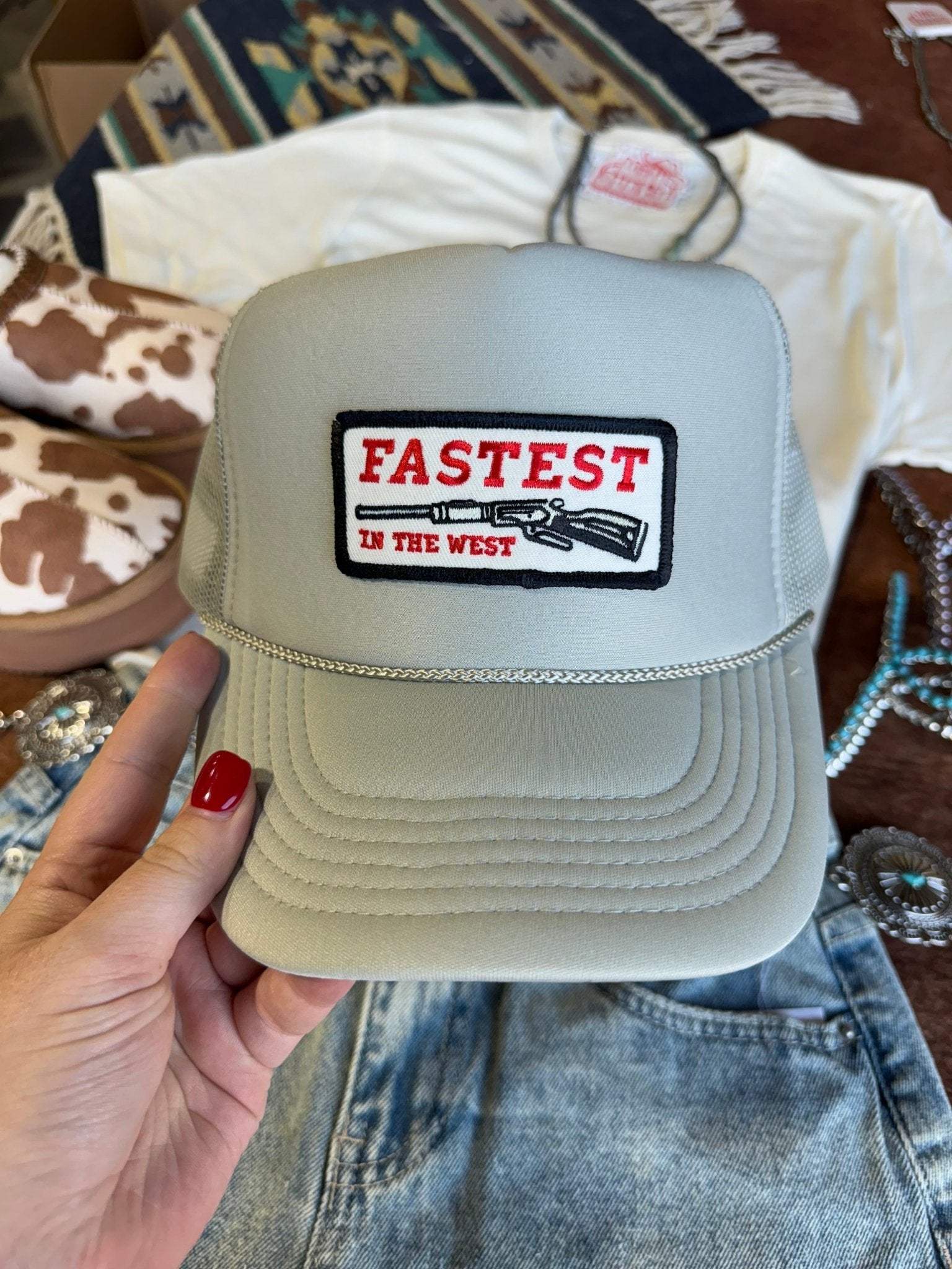 Fastest in the West Patch Trucker Hat - Wild Junkie - Flyclothing LLC