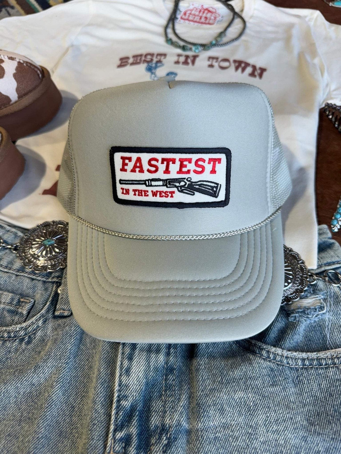 Fastest in the West Patch Trucker Hat - Wild Junkie - Flyclothing LLC