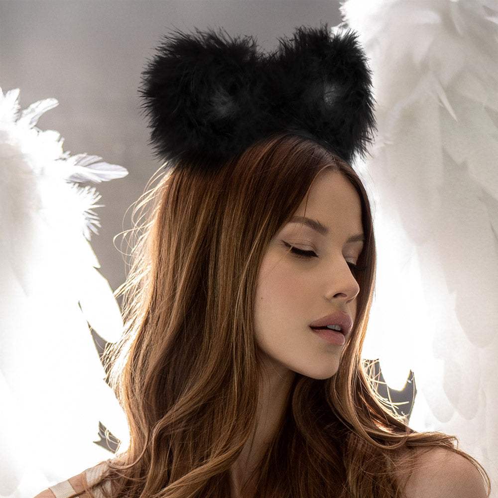 Faux Fur Cat Ears Headband - Madeline Love - Flyclothing LLC