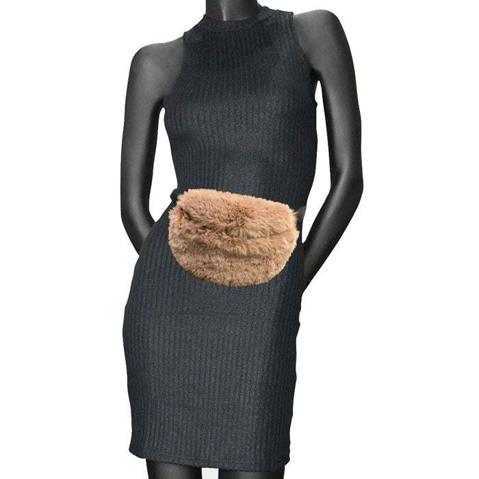 Faux Fur Fanny Pack Belt Bag - Madeline Love - Flyclothing LLC
