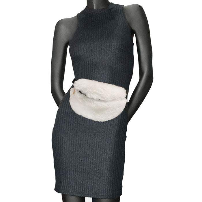 Faux Fur Fanny Pack Belt Bag - Madeline Love - Flyclothing LLC