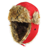 Faux Fur Trimmed Solid Trapper Hat - Madeline Love - Flyclothing LLC
