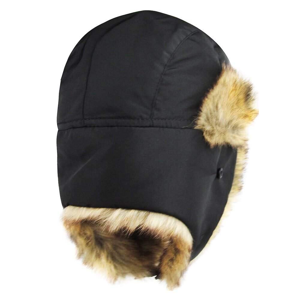 Faux Fur Trimmed Solid Trapper Hat - Madeline Love - Flyclothing LLC