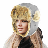 Faux Fur Trimmed Solid Trapper Hat - Madeline Love - Flyclothing LLC