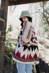 Faux Hair Aztec Pocket Ruana - Boho Clothing and Accessories - Flyclothing LLC