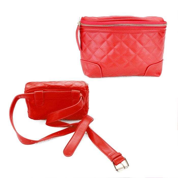 Faux Leather Belt Bag - Madeline Love - Flyclothing LLC