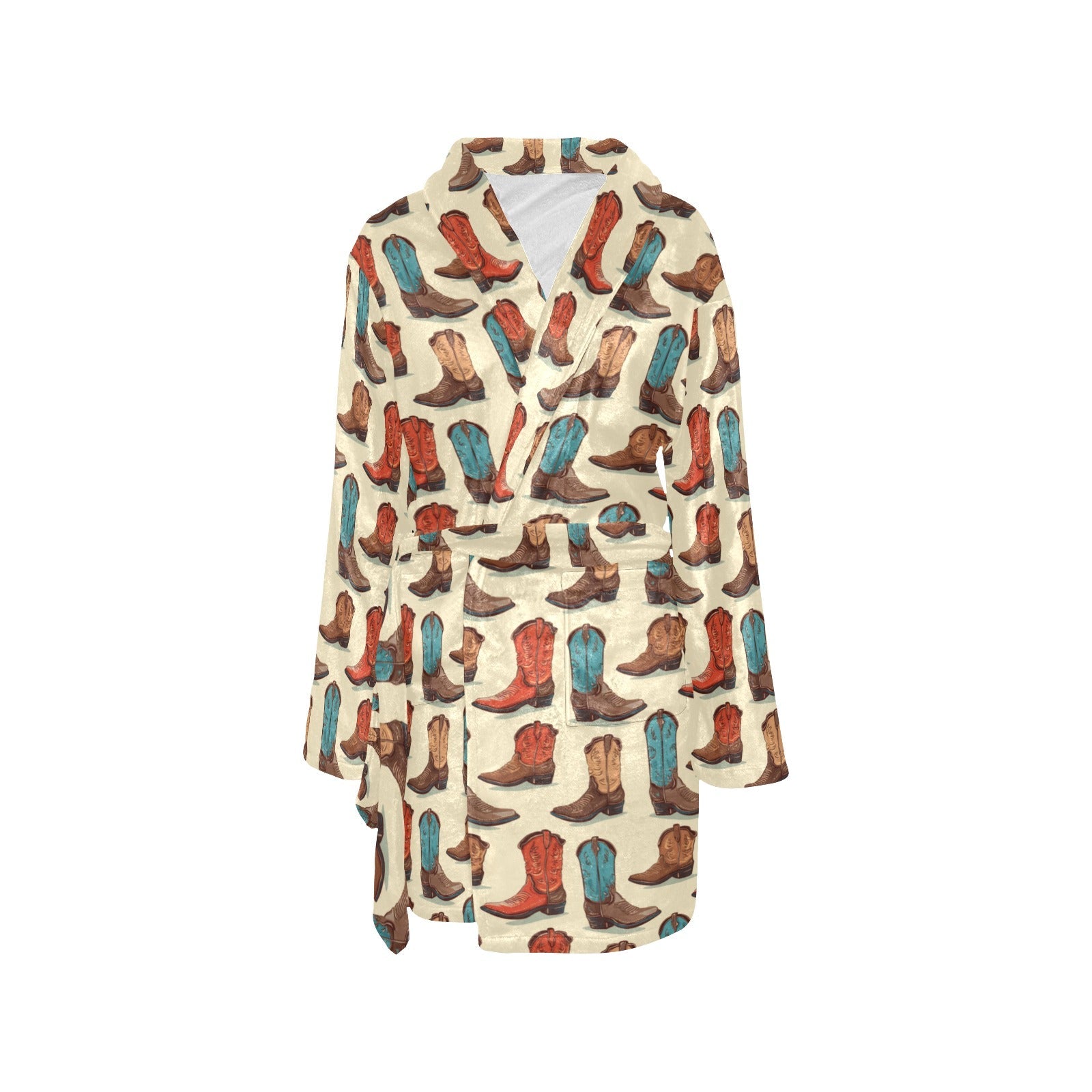 Baha Ranch Got My Boots Western Bath Robe - Baha Ranch Western Wear - Flyclothing LLC