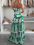 Printed Halter Neck Cami and Skirt Set - Trendsi