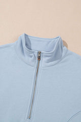Half Zip Long Sleeve Top and Joggers Set - Trendsi - Flyclothing LLC
