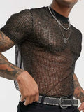 Men's Full Size Mock Neck Short Sleeve Top Plus Size - Trendsi - Flyclothing LLC