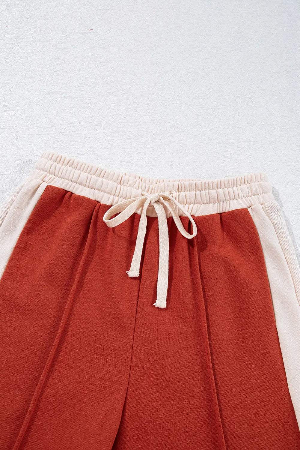 Drawstring Contrast Wide Leg Pants - Trendsi - Flyclothing LLC