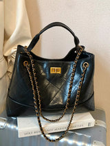 Quilted Leather Chain Strap Crossbody Bag - Trendsi - Flyclothing LLC
