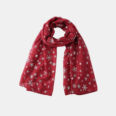 Thermal Snowflakes Polyester Scarf - Trendsi