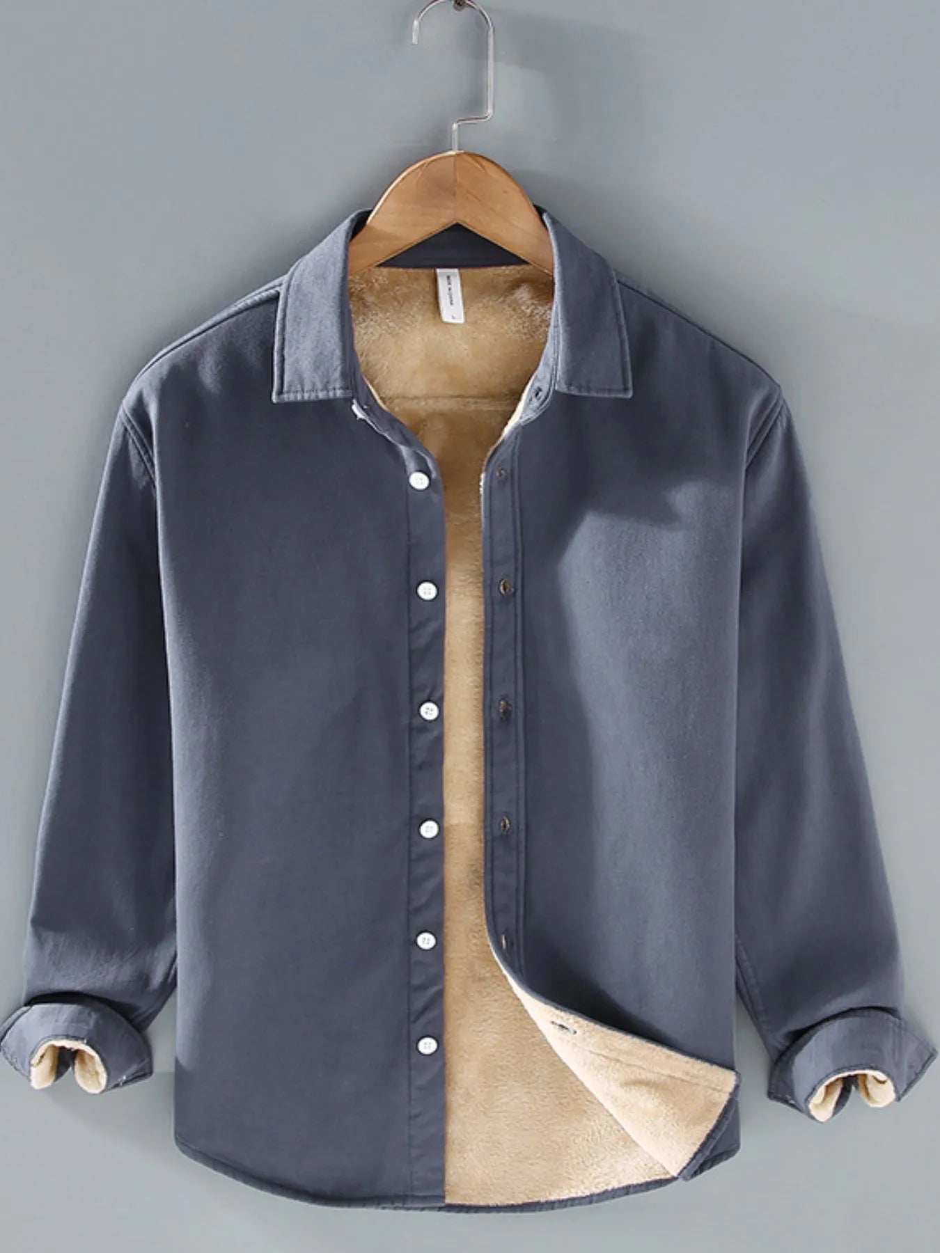 Men's Plus Size Button Up Long Sleeve Shirt - Trendsi - Flyclothing LLC